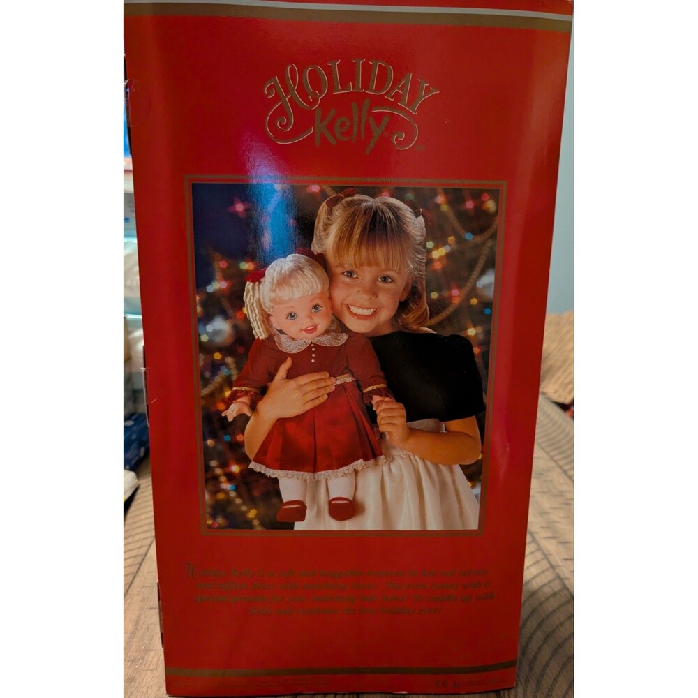 Barbie Holiday Kelly Blonde Hair 16" Doll In Beautiful Festive Dress Mattel 2000 - Picture 4 of 6